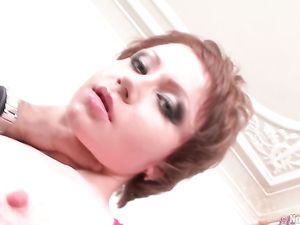 Spit Covered Teen Face After A Gagging Blowjob