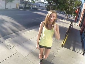 Picking Up A Beautiful Brunette Teen And Slamming