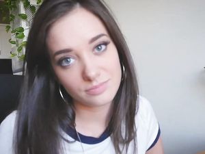 Cute Stepsister Is Looking Into The Camera While Blowing A Big Cock