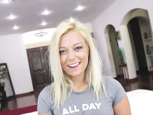 Blindfolded Stepsister Is Slurping All Over a Big Cock. POV.